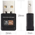 thumbnail image 4 of Adaptador USB WiFi, AC600 Mbps de doble banda 2,4/5 Ghz inalámbrico USB Mini adaptador de red WiFi 802,11 Mini inalámbrico para ordenador portátil/escritorio/PC Namotu CZDZ-ST142, 4 of 7