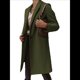 thumbnail image 1 of Abrigo de Guisante para Mujer, con Solapa y un Solo Botón, Cortavientos, Holgado, Informal, de Longitud Media, para Otoño e Invierno. Verde XL, 1 of 7