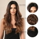 thumbnail image 3 of Peluca sintética de onda marrón y Rubio degradado para mujer, pelo largo y rizado Natural, pelucas de Cosplay diarias, parte media, fibra resistente al calor, 3 of 4