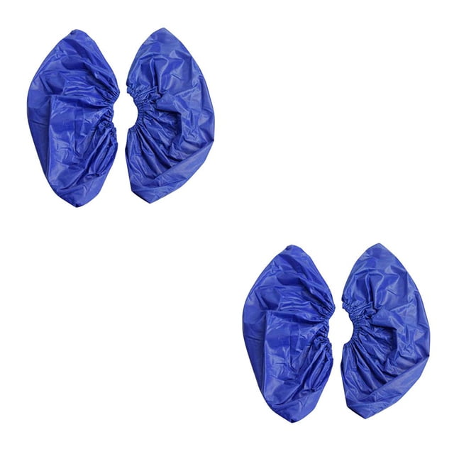 jesticaly 2 Pair Reusable Shoe Covers Washable Waterproof Overshoes Boots Protective Cover Blue 2Set