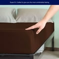thumbnail image 6 of Subrtex Bedding Fitted Sheet Stain Resistant Soft Brushed Microfiber Single 1 Fitted Sheet for Mattress (King, Chocolate), 6 of 6