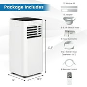 Costway 5000 BTU (8000 BTU ASHRAE) Portable Air Conditioner 4-in-1 AC Unit with Cool Fan Dehum Sleep Mode