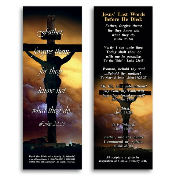 Jesus' Last Words Before He Died - Bible Cards - Pack of 25