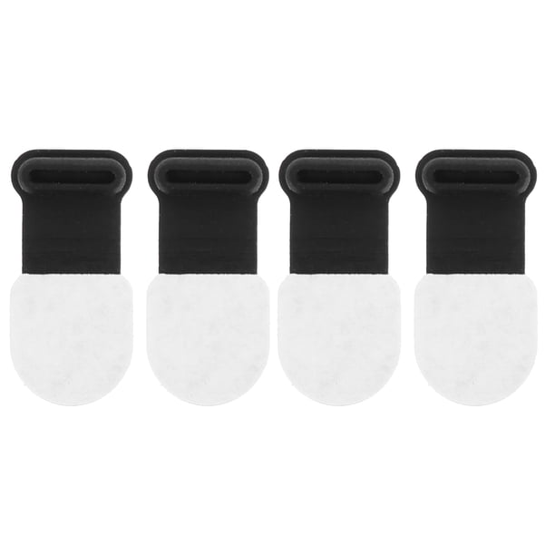 4 tapones antipolvo tipo C de silicona para puerto de carga de teléfono.