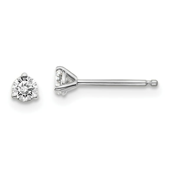 14K White Gold Earring Stud Women'S Diamond Lab Grown Round