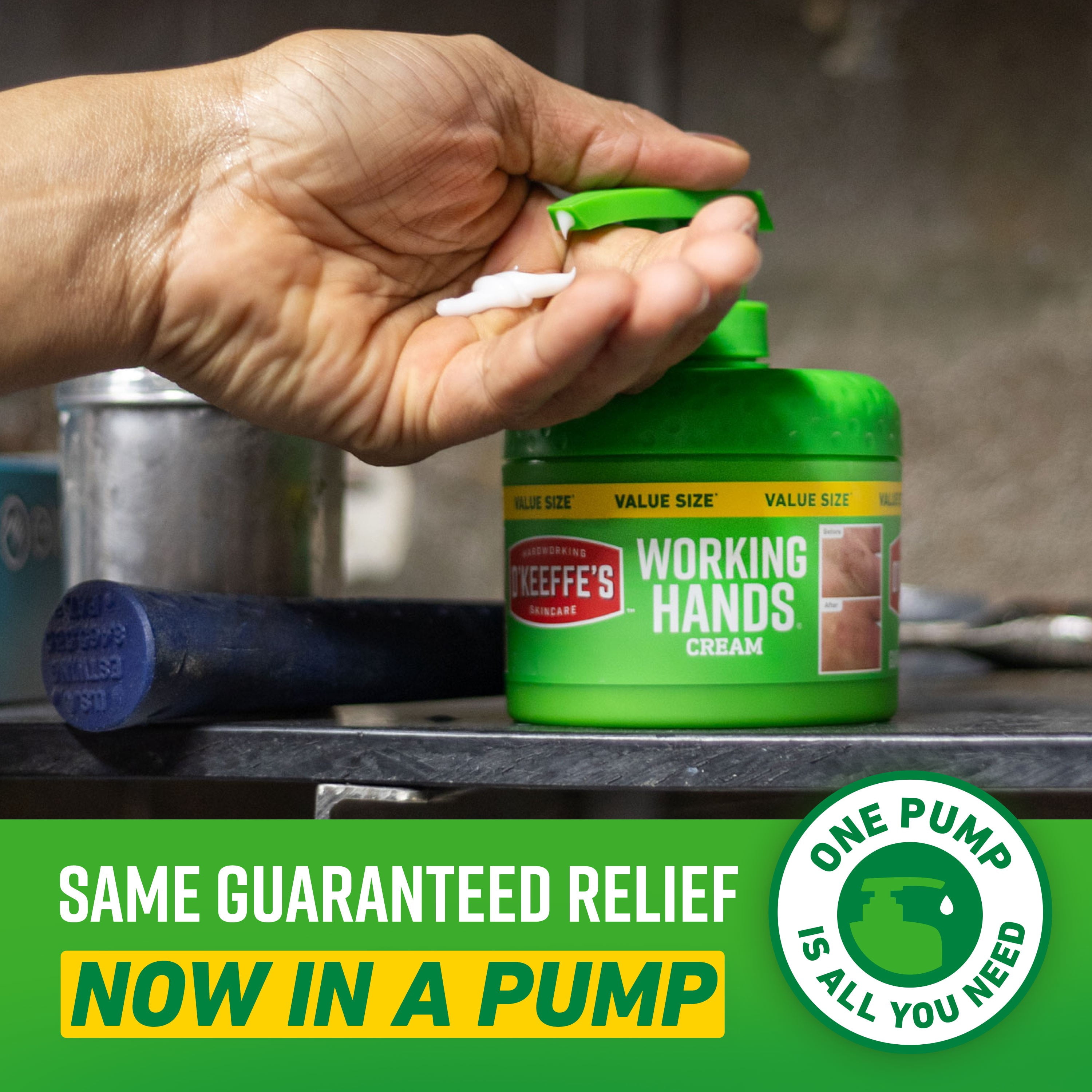 O'Keeffe's Working Hands Pumpable Hand Cream, 10 oz Jar