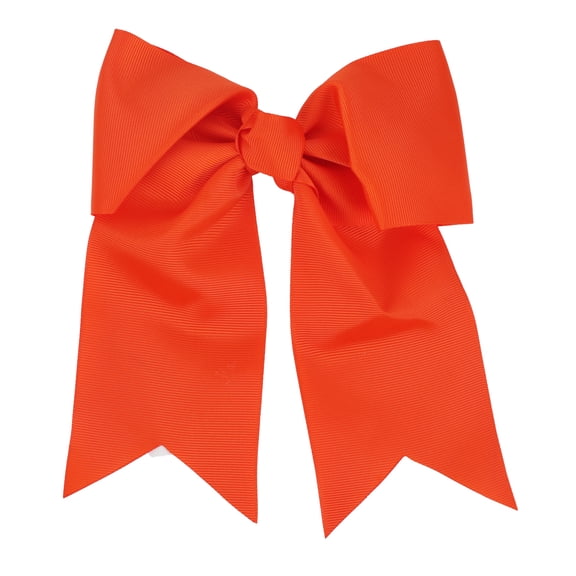 Motique Accessories Dark Orange Jumbo Hair Bow Clip with Tails for Child Girls
