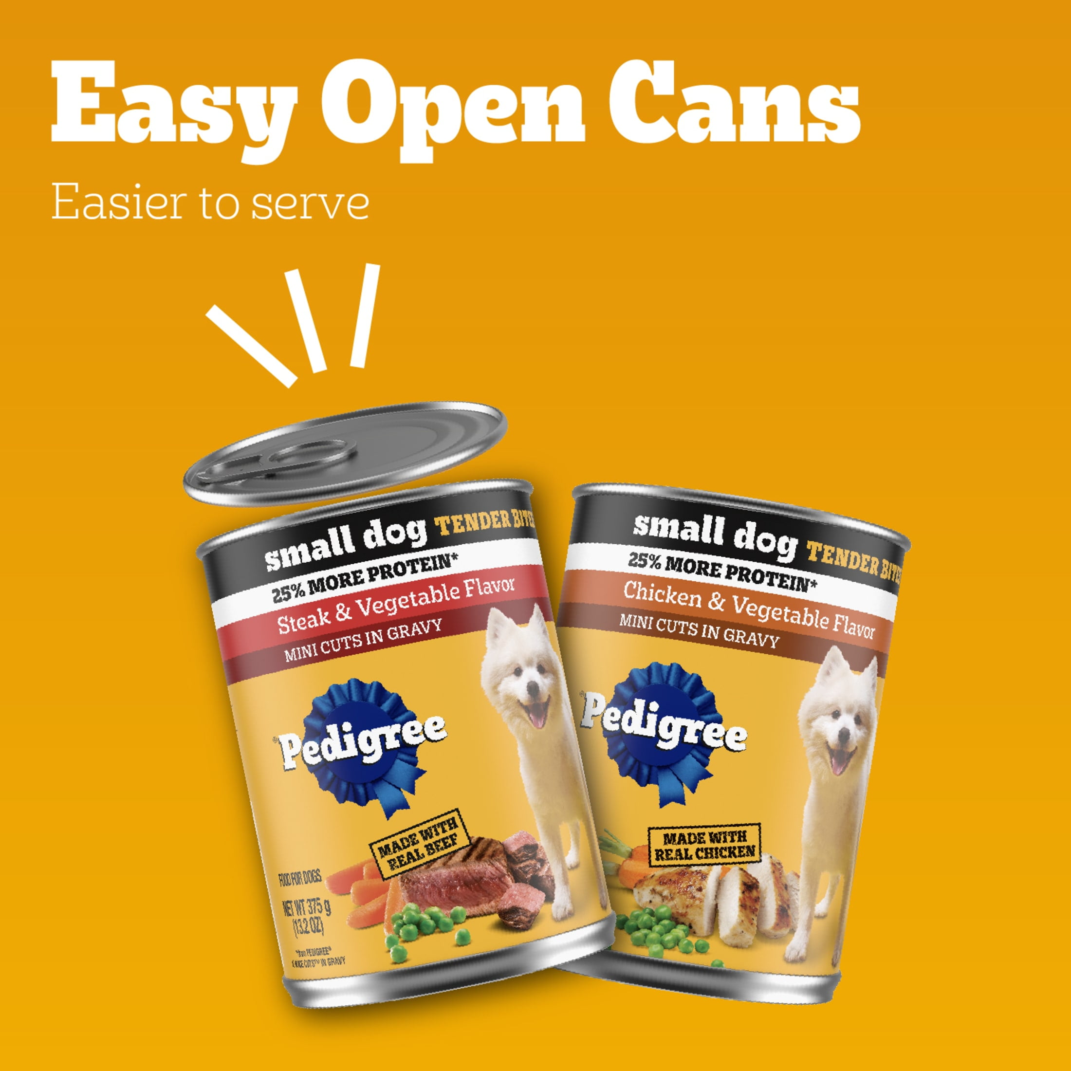 Pedigree Small Dog Tender Bites Wet Dog Food Variety Pack, 13.2 oz. Cans (12 Count, Pack of 1)