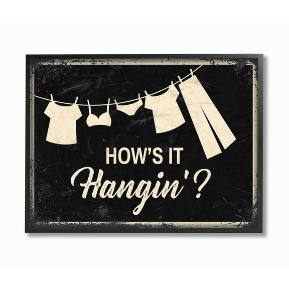 Stupell Hows It Hanging Industrial Framed Giclee Texture Art 16 x 20