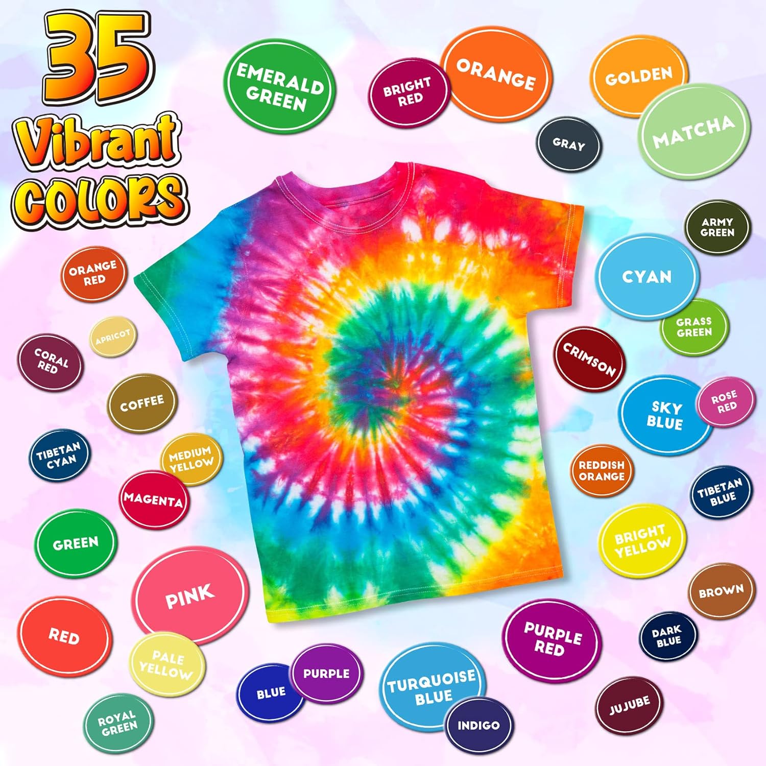 Patifeed Color Tie Dye Craft Kits 20 Pieces