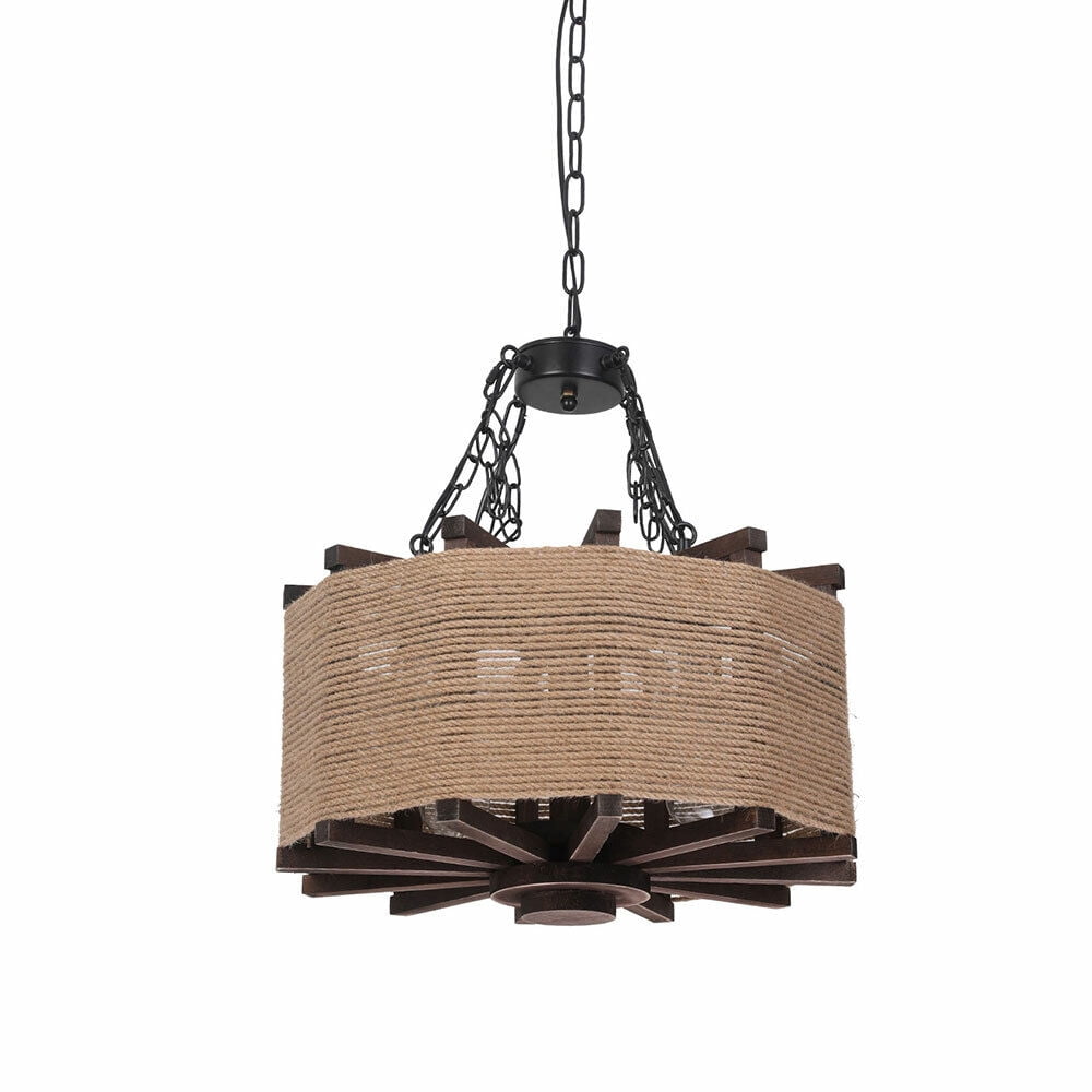 Rustic Chandelier Farmhouse Vintage Pendant Light Ceiling Fixture Lamp 20inch