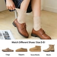 thumbnail image 4 of Loritta Secret Womens Crew Socks, 7 Pairs Cotton Knit  Casual Dress Breathable Ladies Socks for Women, Size 9-11, 4 of 9