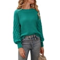 thumbnail image 1 of GHSDFBB Chandail d'Hiver pour Femmes 2023 Chandail Décontracté à Manches Longues Col Rond Ample Tricoté Épais, 1 of 7