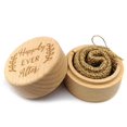thumbnail image 1 of Rustic Wedding Wood Ring Box Holder Jewelry Customized Bearer Box (JM01536), 1 of 6