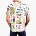 thumbnail image 6 of Cauagu Spring Flowers Birds Print Men's Polo Shirts, Short-Sleeve Polo Shirts for Men Performance Golf Shirt Athletic Casual Collared T-Shirt-XX-Large, 6 of 8