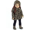thumbnail image 4 of Sophia's 4-Piece Leopard Print Coat, Hat, and Boots with Black Leggings for 18" Dolls, Multi, 4 of 5