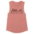 thumbnail image 1 of Skyline Austin Texas Women's Muscle Tank Large Desert Pink, 1 of 5