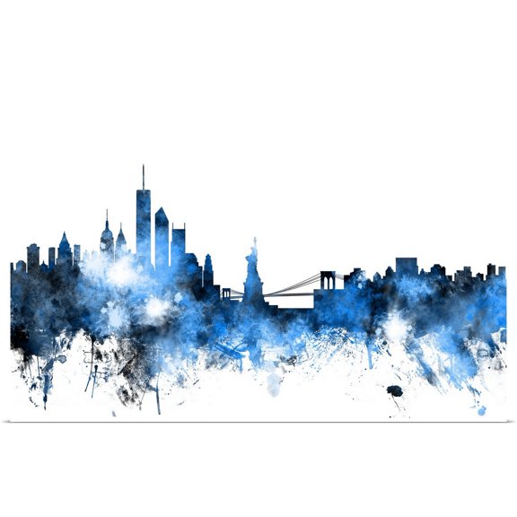 Great BIG Canvas | Rolled Michael Tompsett Poster Print entitled New York Skyline