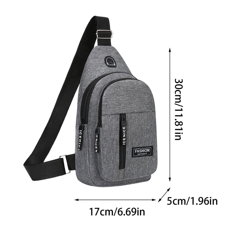Small Sling Crossbody Backpack for Hiking with USB Port, Lightweight dajkiuy Small Sling Crossbody Backpack Shoulder Bag for Men  main image 4