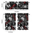 thumbnail image 6 of Kitchen Curtains 36 Inch Short - 3 Panel Set, Rod Pocket Window Curtain, 100% Polyester for Farmhouse, Cafe, Kitchen, Living Room, Bedroom, Sports-Themed Design, Easy Wash, 6 of 6