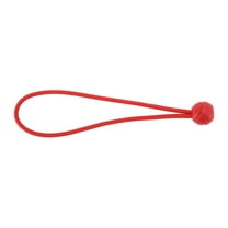 Elastic Fixed Rope Ball Tent Cords 23cm Adjustable Bungee Cords with Metal Buckle Red 1pc