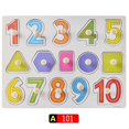 thumbnail image 1 of Wooden Children's Hand-held Board Animal Digital Three-dimensional Puzzle Puzzle Building Blocks Doll Toys Stall, 1 of 6