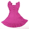 thumbnail image 3 of BTween 3 Piece Girls Summer Dress Set - Short Sleeve Casual Skater Dresses, Straw, 10/12, 3 of 4