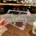 thumbnail image 2 of Compatiable with iPhone 15 Case Clear, Transparent Shockproof Phone Case, Four Corners Protection Hybrid Rubber Silicone Slim Anti-Scratch Hard PC Back Protective Cover Bumper, Purple, 2 of 6
