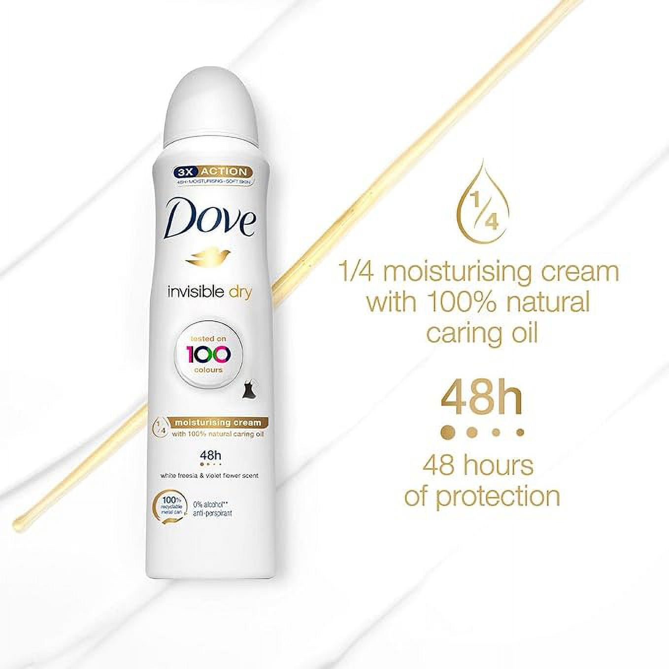 Dove Women Body Spray Deodorant, 6 Pack (150ml / 8.5oz Each), Assorted Scents Mix, Long Lasting Freshness