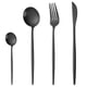 thumbnail image 1 of Juego de cubiertos de 16 piezas con acabado satinado, servicio para 4, cuchillos/tenedores/cucharas incluidos, juego de cubiertos de cocina de acero inoxidable de primera calidad para el hogar y el, 1 of 5
