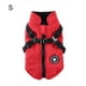 thumbnail image 2 of Arnés de invierno para mascotas, chaqueta impermeable a prueba de viento, para correr, ropa Universal ligera, gancho trasero, decoración de ropa, rojo S Eigraketly PT000587-20, 2 of 7