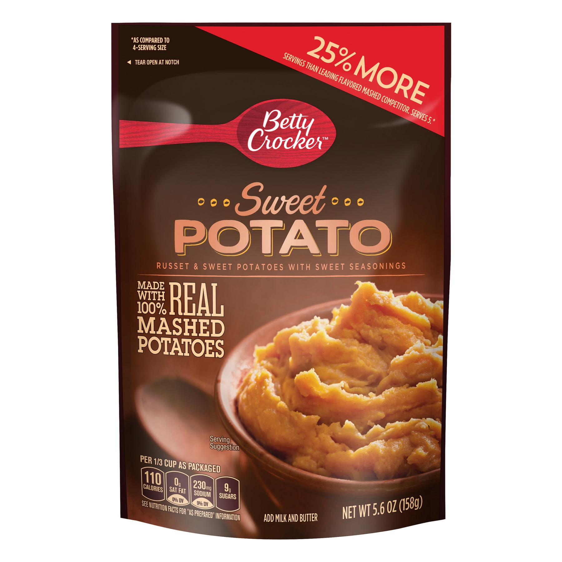 Betty Crocker Homestyle Sweet Potato Potatoes, 5.6 oz - Walmart.com