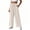Beige-pants, variant on Wide Leg Jeans for Women High Waisted Drawstring Jeans with Pockets Elastic Waist Strechy Pull On Denim Pants