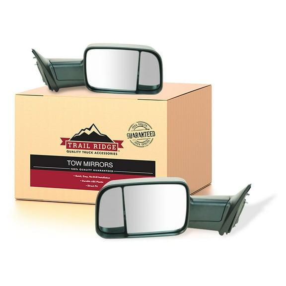 Trail Ridge Towing Mirror Manual Textured Black Pair Set of 2 for 09-12 Ram New TR00228 Fits select: 2009-2012 DODGE RAM 1500, 2010-2012 DODGE RAM 2500