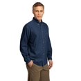 thumbnail image 1 of Port & Company Long Sleeve Denim Shirt, Ink Blue XL, 1 of 6