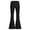 Black, variant on Girls Casual Solid Color Flare Pants Kids Mid Waist Slim Bell Bottom Denim Trousers Soft Stretchy Streetwear Long Pants for School Daily Wear(White,9-10 Years)