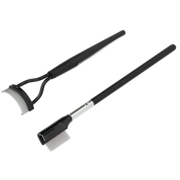 Peine de Pestañas, Separador de Pincel de Pestañas DiFerentes Formas de Largo Dientes Redondos empuñadura cómoda 2pcs para uso de maquillaje