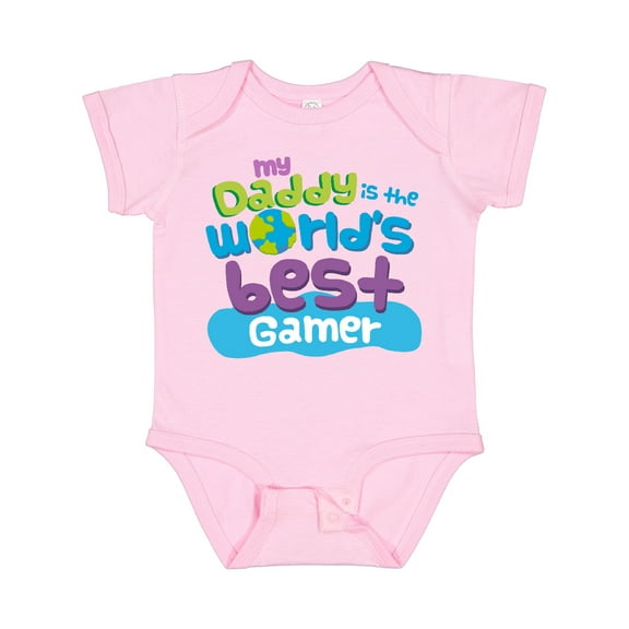 Inktastic Worlds Best Gamer Daddy Boys or Girls Baby Bodysuit