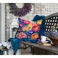 thumbnail image 4 of Colorful Peonies Fabric Decorative Pillow 18 in x 18 in, 4 of 5