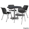 thumbnail image 4 of KFI Studios Mode Round 3' Dining Table Set, Natural, 4 Black KOOL Chairs, 4 of 5