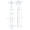 thumbnail image 2 of Nuk3y Perno al ras de latón macizo resistente de 7 pulgadas (níquel satinado), 2 of 2