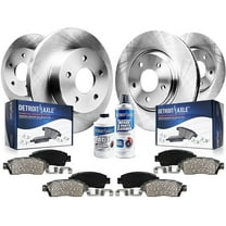 Detroit Axle - Brake Kit for 2011-2020 Jeep Grand Cherokee Dodge Durango 12.99" inch Front Disc Brakes Rotors Solid Rear Rotor Ceramic Brake Pads