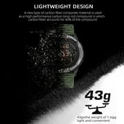 Digital Sports Smart Watch Ultra Thin Carbon Fiber Strap Waterproof Pedometer Function Outdoor GPS Watch