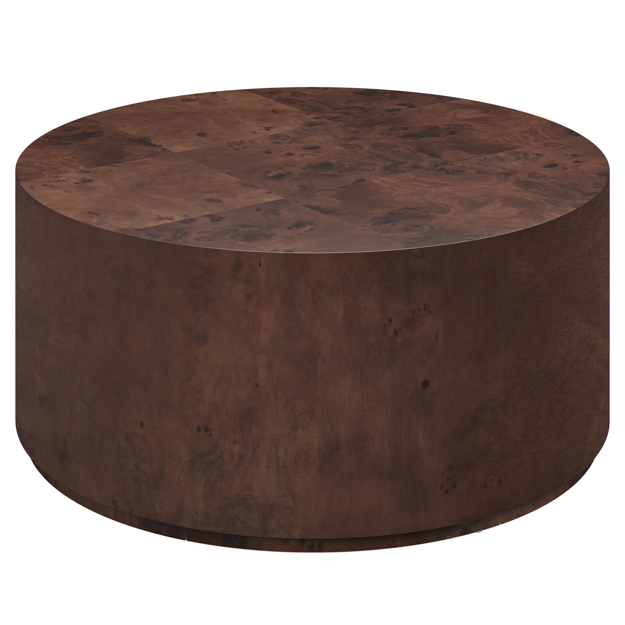 Uforic 16''H Burl Wood Coffee Table, Natural Coffee Side Table for Living Room & Office, Brown