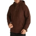 thumbnail image 4 of Kiplyki Spring Men's Hoodies Winter Double-faced Fleece Plus Size Hoodie Outdoor Solid Color Sweater, 4 of 8