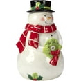 thumbnail image 2 of Certified International Holiday Magic Snowman 3-D Cookie Jar, 78 oz, Multicolor, 2 of 7