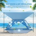 thumbnail image 6 of Aship Beach Tent, Spacious 4-5 Person Sun Shelter with Canopy, 360° Air Circulation UPF 50+ UV Protection Waterproof Portable Lightweight Tent for Beach Dark Blue, 6 of 10