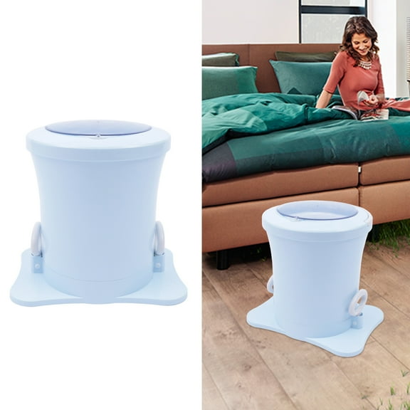 Modern Cylindrical Mini Dryer Portable Compact Clothes Spin Dryer Manual Home Laundry Dryer Blue Load-Bearing Capacity 11.02 lbs for Camping, Small Apartments, Families