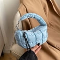 thumbnail image 1 of Bolsa de nubes de moda de mujeres con bolso de acolchado plisado en colgante, 1 of 9