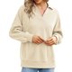 thumbnail image 2 of Gibobby Camisa De Invierno Sudadera extragrande con hombros descubiertos y manga larga para mujer（Blanco， M), 2 of 5
